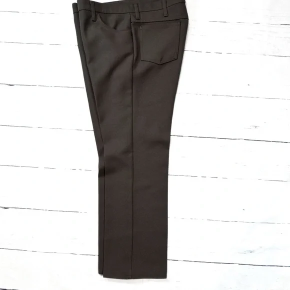 Wrangler Men's Dark Brown Dress Pants - Picture 2 of 4